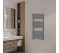 (1200x600mm) NRG Flat Panel Heated Towel Rail Bathroom Rad Radiator Anthracite