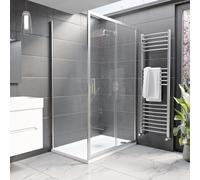 1200x800mm Chrome 8mm Glass Rectangular Sliding Shower Enclosure - Pavo