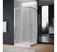 (1200x900mm) ELEGANT Corner Entry Sliding Shower Enclosure with 6mm Toughened Safety Glass Reversible Bathroom Shower Cubicle