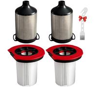 12050162 Replacement Filter for Bosch Unlimited 10/ Unlimited 9 Cordless Vacuum Cleaner BKS1051GQC BBS1041 BBS921TBA, 2 Washable Filter 2 Stainless Steel Filter