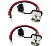 120A Battery Quick Connect Kit with O Ring for Anderson Connector Waterproof, Flexible Silicone 6 Gauge Battery Cable for Lifepo4 Forklift Automotive Solar (6 AWG, 1FT， 2PCS)