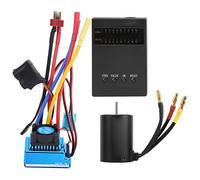 120A Brushless ESC with 3650 2300KV Brushless Motor and Program Card for 1:10 RC Car, Compatible with SCX10, Waterproof High - Torque Motor with CNC Aluminum Heat Sink