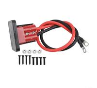 120A for battery Connector with 50cm 6AWG Cable and Mount Bracket, Silver Plated Copper Quick Disconnect for Style, EV Forklift RV Tractor Charging, Red and Grey(Red)