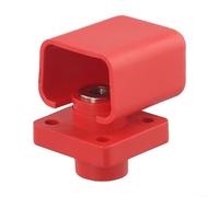 120A Rated Copper Lithium Battery Terminal Connector for Energy Storage, Double Thread Screw, Flame Retardant PA66 Plastic Shell, IP67 Waterproof (Red)