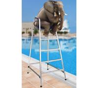 120cm 150cm 180cm High Lifeguard Chair for Pool Lakes Beach, Silver Stainless Steel Barstool Match Umpire Chair, for Garden Backyard Water Park ( Color : Silver , Size : 4 steps H-180CM/70.9INCH/5.9FT