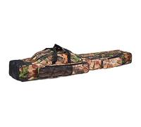 120cm/150cm Fishing Rod Bag with 3 Compartments, 2 Front Pockets, Mesh Pocket, 600D Fabric, City/Tree Camouflage, & Water-Repellent