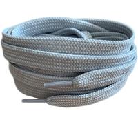 120cm / 47” Grey Smart Laces® Flat Trainer Shoe laces ideal replacement compatible laces for Converse Nike Adidas, Vans, Reebok, Puma, adults or kids Shoelaces