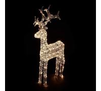 120cm/4ft Acrylic Standing Reindeer Outdoor - Warm White LED
