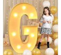 120cm-4ft Giant LED Light Up Letter G, Mosaic Marquee Light Up Sign, LED Letters Lamps for Valentine's Day Birthday Christmas New Year