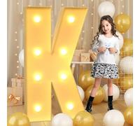 120cm-4ft Giant LED Light Up Letter K, Mosaic Marquee Light Up Sign, LED Letters Lamps for Valentine's Day Birthday Christmas New Year
