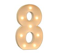 120cm-4ft Large Decorative LED Light Up Numbers 8, Marquee Light Up Sign, Mosaic Numbers for Balloons for Birthday Wedding Party Valentine's Day