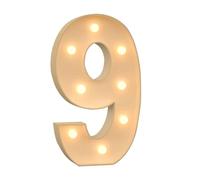 120cm-4ft Large Decorative LED Light Up Numbers 9, Marquee Light Up Sign, Mosaic Numbers for Balloons for Birthday Wedding Party Valentine's Day