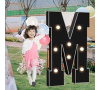 120cm-4ft Marquee LED Number Lights, Giant LED Light Up Letter M LED Letters Lamps for Valentine's Day Birthday Christmas New Year