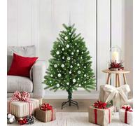120cm Artificial Christmas Tree with 150 Warm White LED Lights, Green PE Material, Durable Stand, USB Powered for Indoor Outdoor Holiday Decor