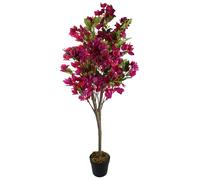 Artificial Pink Bougainvillea Tree 120cm Flowering Blossom Botanik Leaf Pink One Size