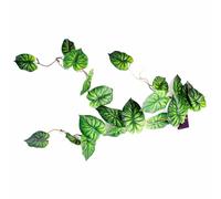 Leaf Artificial 120Cm Trailing Hanging Plant Realistic Alocasia Dragon Scale Natural Look, Green