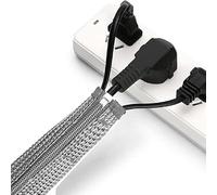 120cm Cable Tidy Zip Sleeve for PC/TV Wire Management Organisers Cable Cover Protector - Grey, Cable Organiser, Cable Tighter, Cable Protector