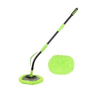 120CM Car Wash Brush Long Handled Curved Car Wash Mop 3 Grip Points Sturdy Metal Pole Car Cleaning Tool Kit Scratch-Free Chenille Microfiber Soft Duster for RV SUV Truck Caravan Van Camper