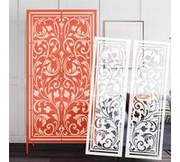 120cm Damask Complex Rococo Baroque Timeless Stencils Wall Painting Reusable Custom Oversized Plaster Mural Pattern Portable Decorative Design S659