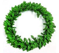 120cm Giant Christmas Wreath for Front Door - Super Large Bushy Green Artificial Pine Wreath, 600 Tips Indoor Outdoor Xmas Display Decoration for Hotels Shops Events Home Wall Porch Fireplace