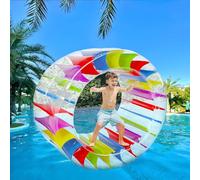 120CM Inflatable Pool Floats for Kids, Summer Pool Inflatables For Swimming Float Inflatable Toys for Boys and Girls, Water Wheel Coloured Water Roller Float for Beach Party