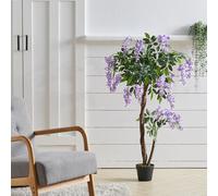 120cm Large Artificial Purple Wisteria Flower Tree Indoor Outdoor Fake Plant Home Decor