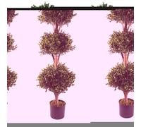 120cm Pair of Buxus Triple Ball Artificial Tree UV Resistant Outdoor Topiary