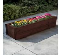 120cm Pine Wooden Planter Flower Trough (1, Brown)