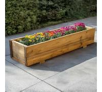 120cm Pine Wooden Planter Flower Trough (1, Natural)