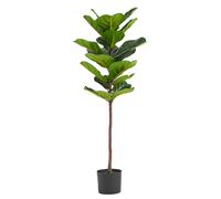 120cm Premium Artificial Fiddle Fig Tree Leaf Green One Size