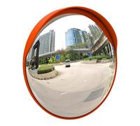120CM Safety Convex Mirror for Driveway -Orange | Wide Angle View Outdoor Blind Spot Mirror | Round Convex Safety Mirror to Enhance Security and Safety for Home, Office, and Garage Entrances