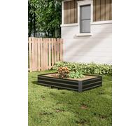 120cm W x 90cm D Charcoal Galvanized Steel Raised Garden Bed Planter Box H&O Direct Charcoal One Size