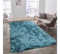 (120cm x 170cm (4ft x 5ft 8")_Area Rug, Tye Dye Teal) Nonslip Shaggy Fluffy Rugs Soft Extra Large Living Room Bedroom Carpets