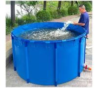 120cm x 60cm Folding Pool, Heavy-Du Fish Pond with Koi Cult Support, Ideal Outdoor Water Garden for Lar Yards, and Easy to Set Up