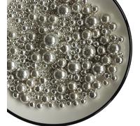 120g/ 4.2oz Sugar Silver Pearl Sprinkles Candy Pearls Cake Decoration Cupcake Toppers Cookie Decorations for Wedding Birthday Halloween Thanksgiving Christmas Christening