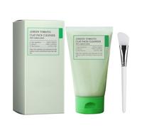 120g Green Tomato Mud Cleanser, a deep-cleansing cream with natural plant extracts, gentle exfoliating and oil-controlling cleanser, suitable for all skin types. Suitable for daily use.