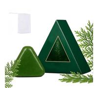 120g - Nature Triangle Shampoo Bar - Nature Seven Green Soap Shampoo, Plant-Based Solid Shampoo for Hair Growth & Strength, All Hair Types, Women & Men, with Foaming Net (1Pc)