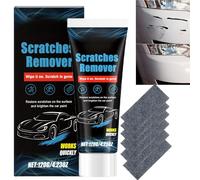 120g New T Cut Scratch Remover WAX & 6pcs Nano Sparkle Cloth,T Cut Black Scratch Remover Car Polish & Metal Polish Kit,Fast Active Car Care Kit with Car Wipes & Polishing Cloth for Long Lasting Shine