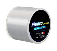 120M Fluorocarbon Fishing Line Responsive Carbon Fiber Leader for Angling, Designed for Use in Freshwater and Saltwater (7.0 White)