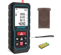 120M Laser Measure Device, MiLESEEY 229ft Digital Laser Measure | ±2mm Accuracy, Area Measurement,Volume and Pythagoras, 2"LCD Backlit,Mute, Battery Included