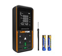 120m Laser Measure,LOMVUM 393ft Digital Laser Distance Meter with Mute Function Large LCD Backlight Display,Measure Distance,Area and Volume,Pythagorean Mode Battery Included