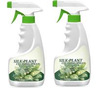 120ml/4oz Silk Plant Plant Cleaner Spray, Simulation Plant Cleaner Liquid Sprayer, Quick-Dry Dust Remover for Silk Flowers, Artificial Plant Cleaner for Fake Greenery, Restores Shine, Spot-Free (2PC)