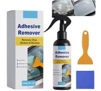 120ml Adhesive Remover Spray, Sticky Stuff Remover, Sticker Remover Spray with Scraper&Cloth, Glue Remover, Chewing Gum Remover for Easy Removal of Stickers, Labels, Decals, Tape Residue (1PC)