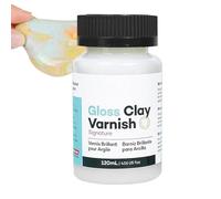 120ml Air Dry Clay Varnish | Glossy, Protective Finish | Clay-Glaze, Stone Modeling | Waterproof Sealant for Ceramics, Wood, Oil Paintings | Prevents Cracking, Fading,Art, Craft