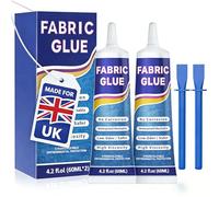 120ML Clothes Strong Fabric Glue - Extra Strong Glue for fabric Material Repairs Upholstery Badge Textile Felt Crafts Hemming Tape Carpet Patches DIY-Waterproof Soft Clear No-Sewing（2 Pack）