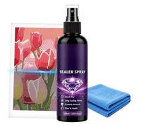 120ml Diamond-Painting sealar Spray, Transparent Protective Finish with Fast Dry Formula, Rhinestone Craft Coating for Crystal Artwork Mosaic Puzzle Decoration | Long Lasting Shine Helps Secure Beads
