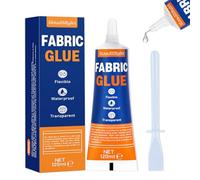 120ml Fabric Glue, Mighty Mend it Fabric Glue, Permanent Clear Washable Clothing Glue for All Fabrics, Cotton, Flannel, Denim, Leather, Polyester, Doll Repair, 24 Hours Dry and Waterproof