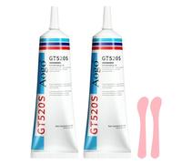 120ml Fabric Glue, Super Strong Clear Glue for Clothes Repairs, Washable Waterproof Adhesive, No Sew for Permanent Bond for Fabric, Felt, Patches, Leather, DIY Crafts, 2 Pack (60ml/tube)