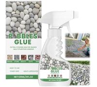 120ml Peb/ble Glue,Water-Based Stone and Peb/ble Binder,Resin Gravel Binder,Mulch Glue for Gravel,Weather-Resistant Binder for Pe/bble,Garden,Pot,Resin Gr/avel Glu/e with Applicator for Bonding Stones