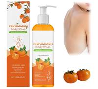 120ML Persimmon Body Wash for Old People Smell,Persimmon Body Wash for Body Odor Removal,Men and Women Anti Perspirant Deodorant,Bod-y Wash for Face and Body,Deeply Cleaning and Nourishing Shower Gel